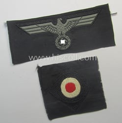 Mid-war-period, WH (Heeres) 'Panzer' cap-eagle & cocarde-set (ie....