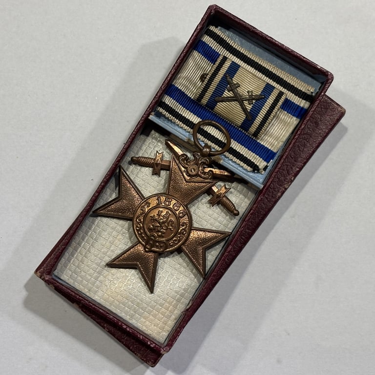 Cased Bavarian Military Merit Cross 3rd Class with Swords