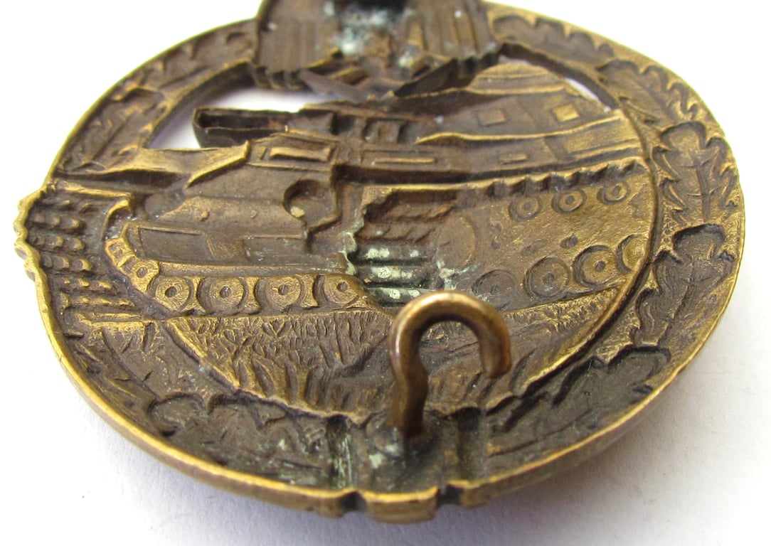 Panzer assault badge in bronze by Karl Wurster