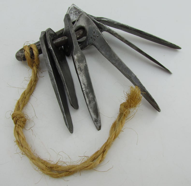Wehrmacht Gebirgsjäger Climbing Carabiner with Six Assorted Pitons