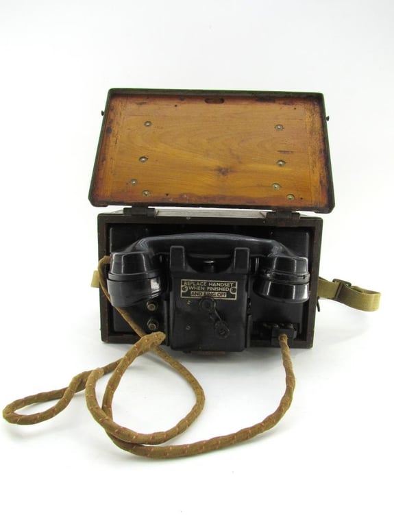 British WWII MK2 Field Telephone Set-F