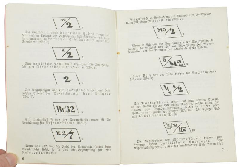 German Booklet 'Abzeichen u.Dienstgrade der SA'