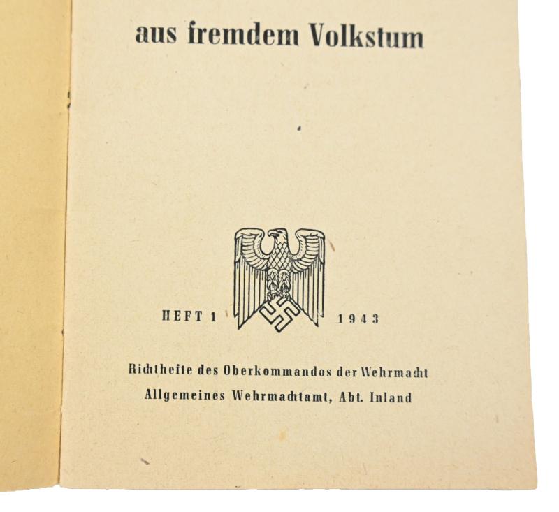 German WH Booklet 'Die Deutsche Soldat'