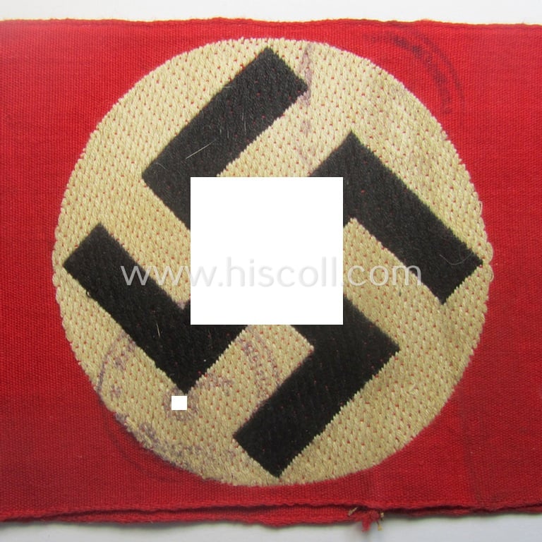 N.S.D.A.P.-related party-armband (ie. 'Armbinde') being of the 'entirely woven'-pattern