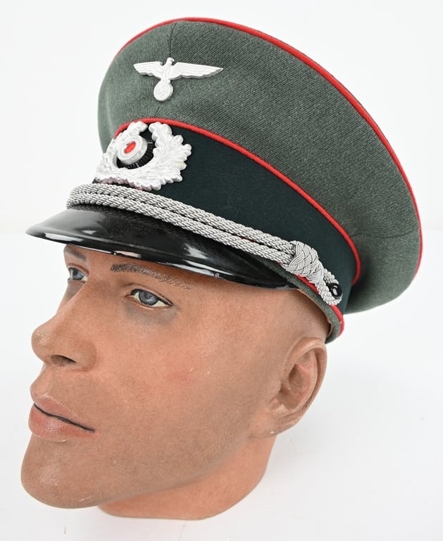 German WH Officer Visor Cap Artillery