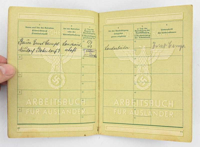 German Third Reich Workerspass for Foreigners