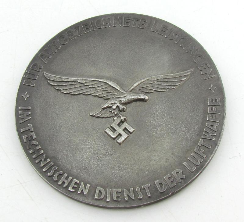 German Luftwaffe Göring Award Plaque – 74 mm – Technical Service in Case