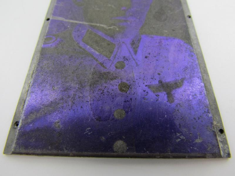 Original German Newspaper Photo “Druckplatte” (printing plate)