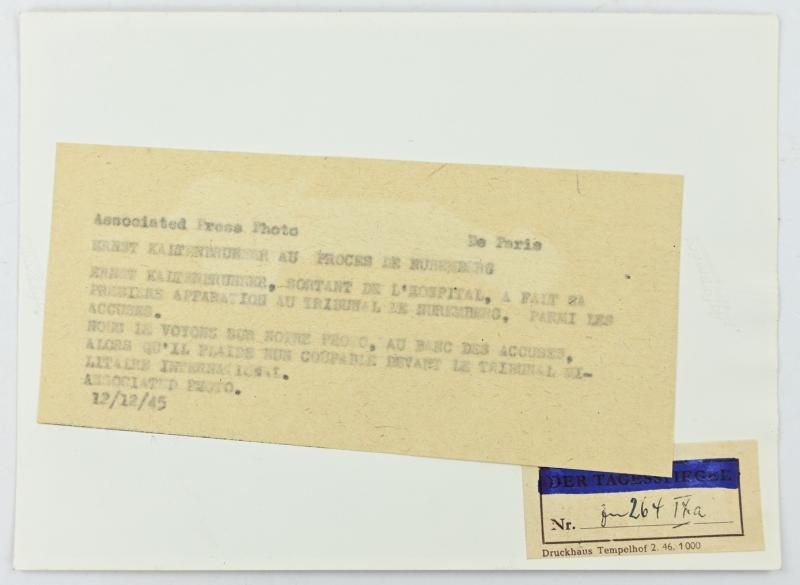 Allied Nuremberg War Trails Picture 'Ernst Kaltenbrunner'