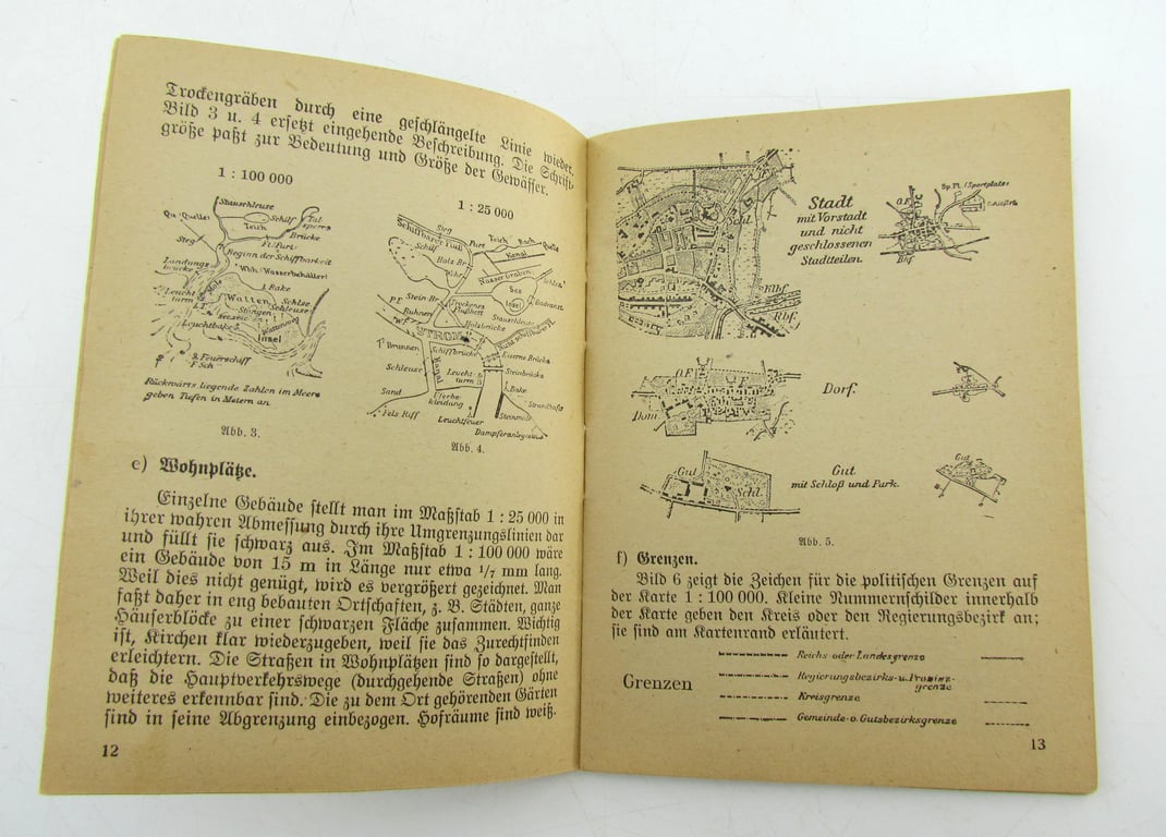 Booklet : "Karten- und Geländekunde (Maps and Topography)"