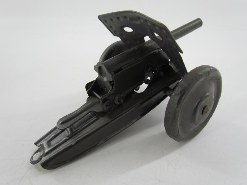 Pre War German Composition 2 Horse Drawn Carriage With CannonToy