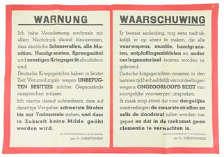 German/Dutch Warning Poster 'Christiansen'