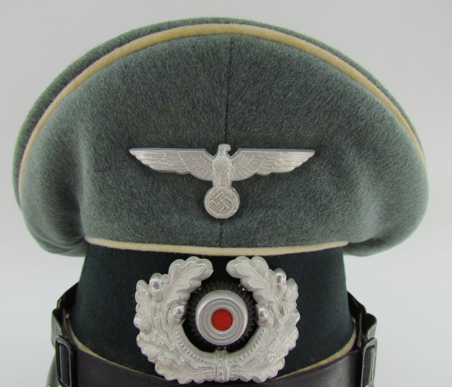 Wehrmacht (Heer) Infantry EM/NCO Visor Cap (Stone Mint)