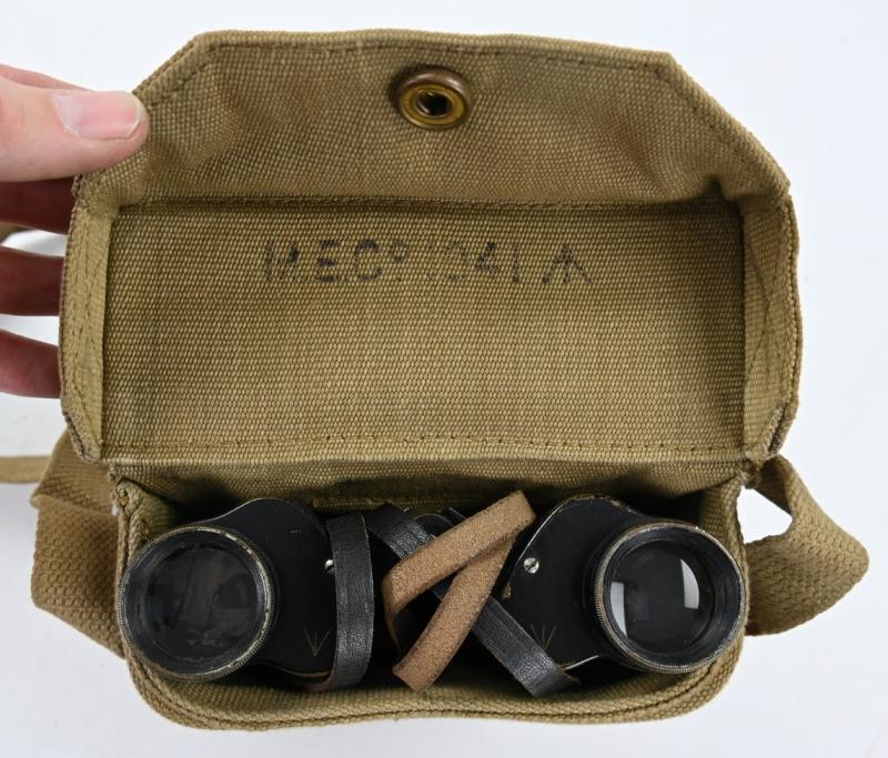 British WW2 Binocular with Carrying Pouch