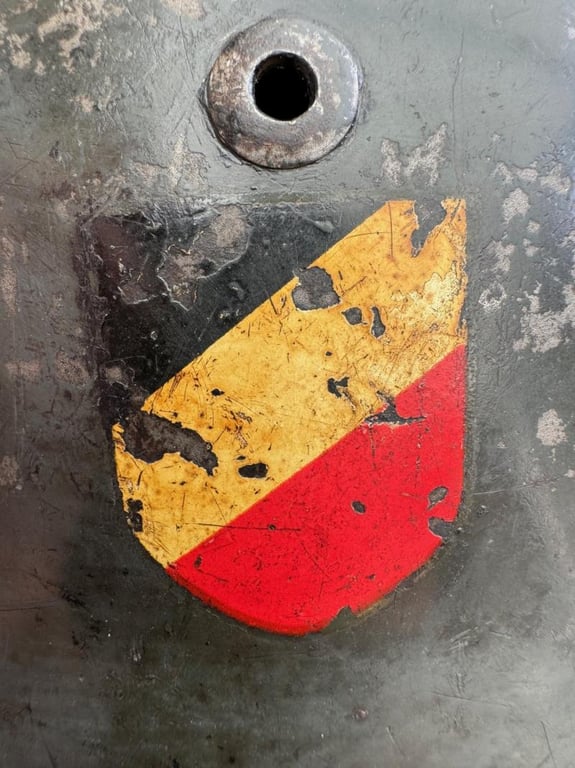 Early M35 Luftwaffe DD Helmet With Droop Tail Eagle ET64