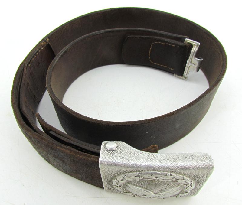 Luftwaffe Tabbed Alumium Belt Buckle ( 1937 LBA ) with Belt