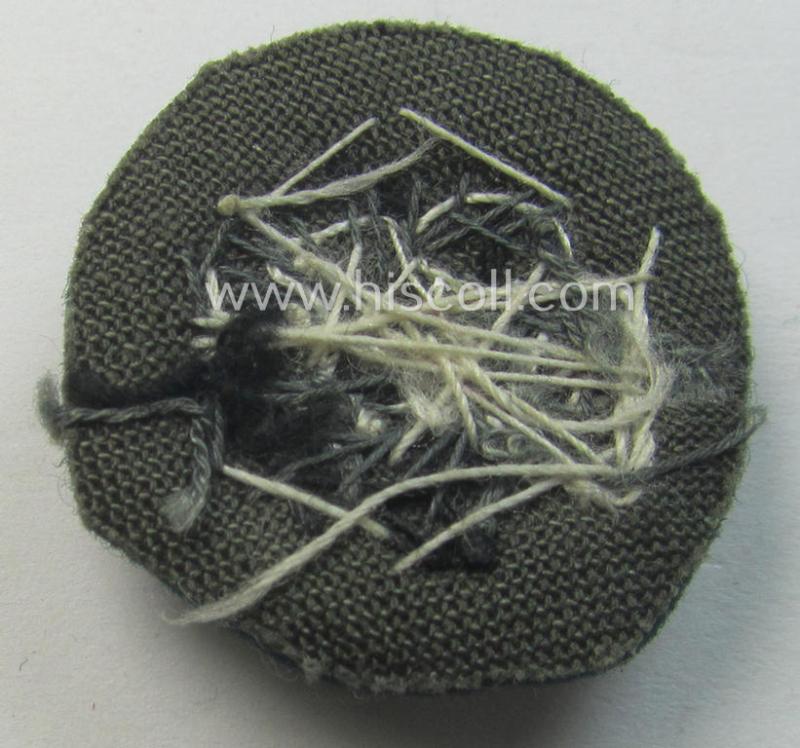 Hand-embroidered, WH (Heeres) officers'-pattern side-cap-cocarde (ie. 'Mützenkokarde für Offiziers-Schiffchen')