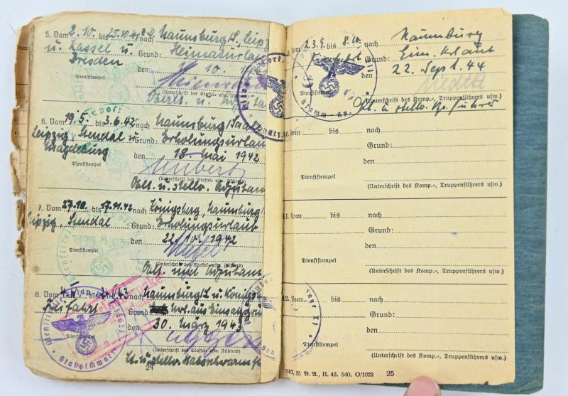 German LW Soldbuch K.G. General Wever/ Field Division and Normandy