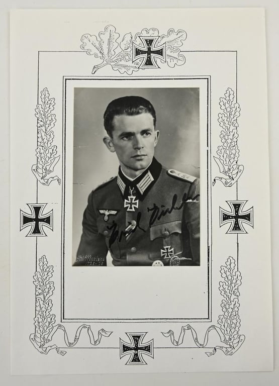 Signature of Wehrmacht Heer KC Recipient 'Erich Eichler'