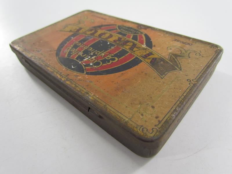 Old Iron Metal Box Egyptian Cigarettes MAROUF