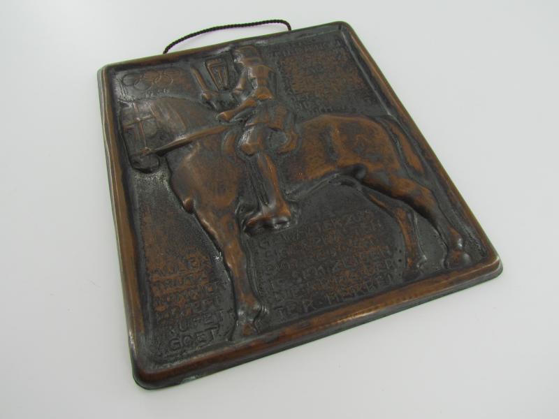 WW2 Era German 1936 Olympic Wall Plaque