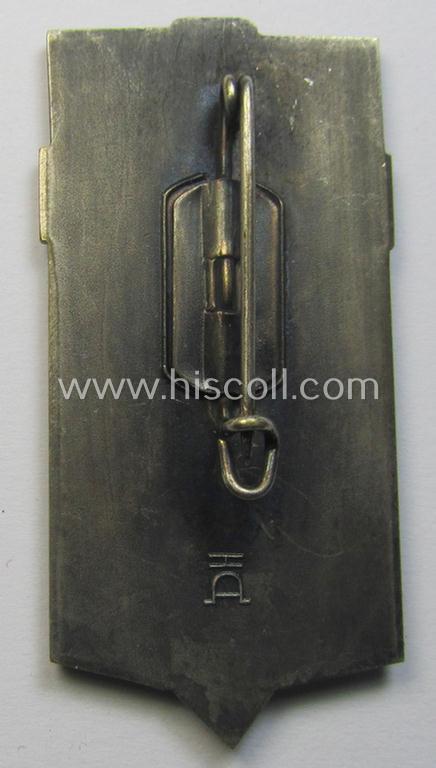 Attractive - and actually scarcely encountered! - early-period, HJ- (ie. N.S.D.A.P.-) related day-badge (ie. 'tinnie' or: 'Veranstaltungsabzeichen') as was issued to commemorate the: 'I. N.S.-Reichsjugendtag 1932'