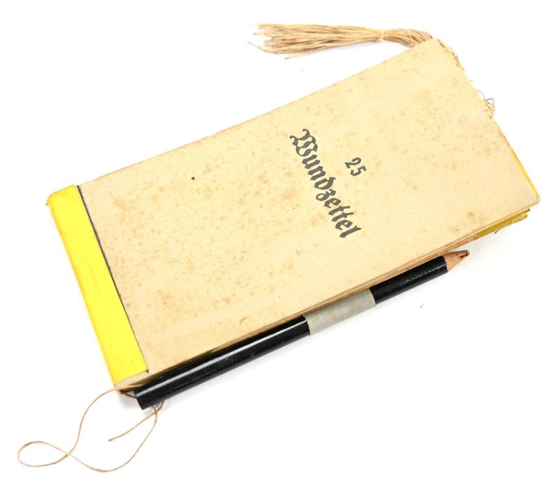 German WH Medical Wound Tag Booklet