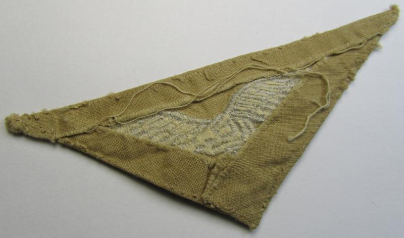 Attractive, WH (Luftwaffe) 'tropical'-issued- (ie. DAK or 'Deutsches Afrika Korps'-related) 'trapezoid-styled' breasteagle as was specifically intended for usage on the tropical-shirts