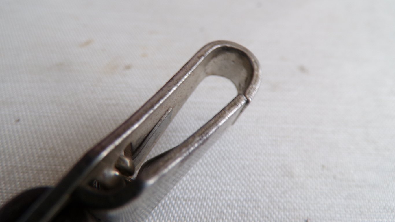 Brown Leather Dagger Hanger Nickel Clip