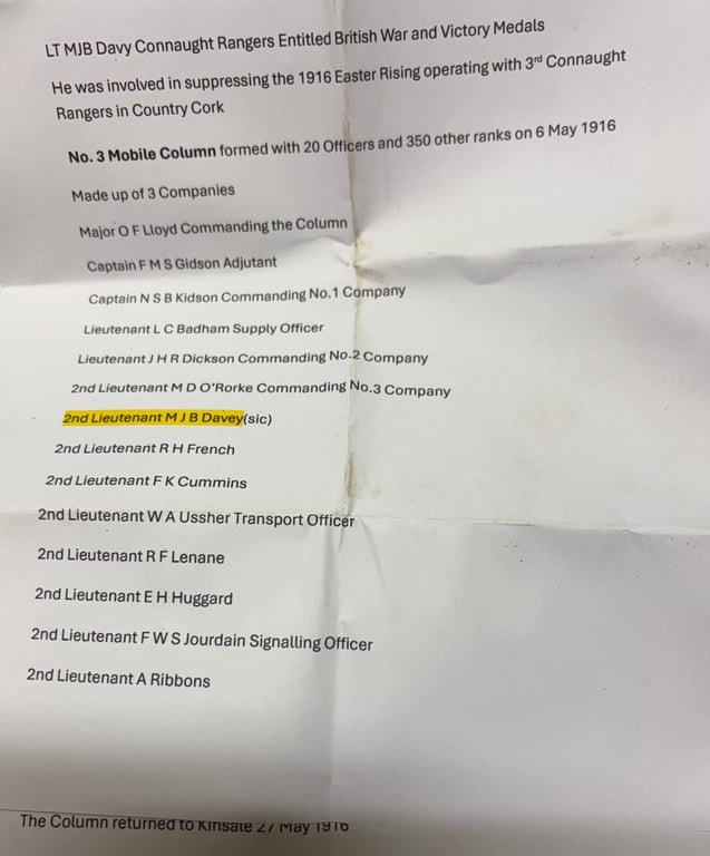 Great War Sam Browne Pistol Cartridge Case -Connaught Rangers 1916 Irish Rebellion