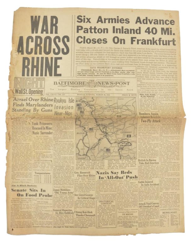 US WW2 Newspaper 'The Baltimore News-Post'