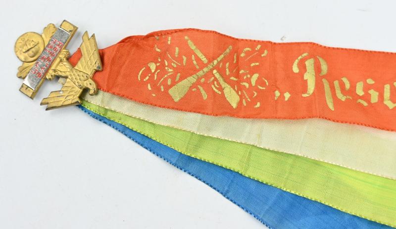 German Pre-WW2 Veteran Badge with ribbons 'Reserve hat ruh'