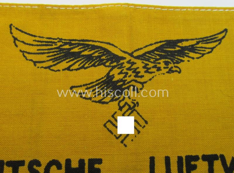 WH (Lufwaffe) later-war-period- and/or printed armband (ie. 'Armbinde') entitled: 'Deutsche Luftwaffe'