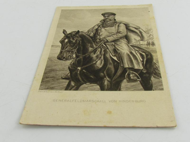 Postcard General  Von Hindenburg
