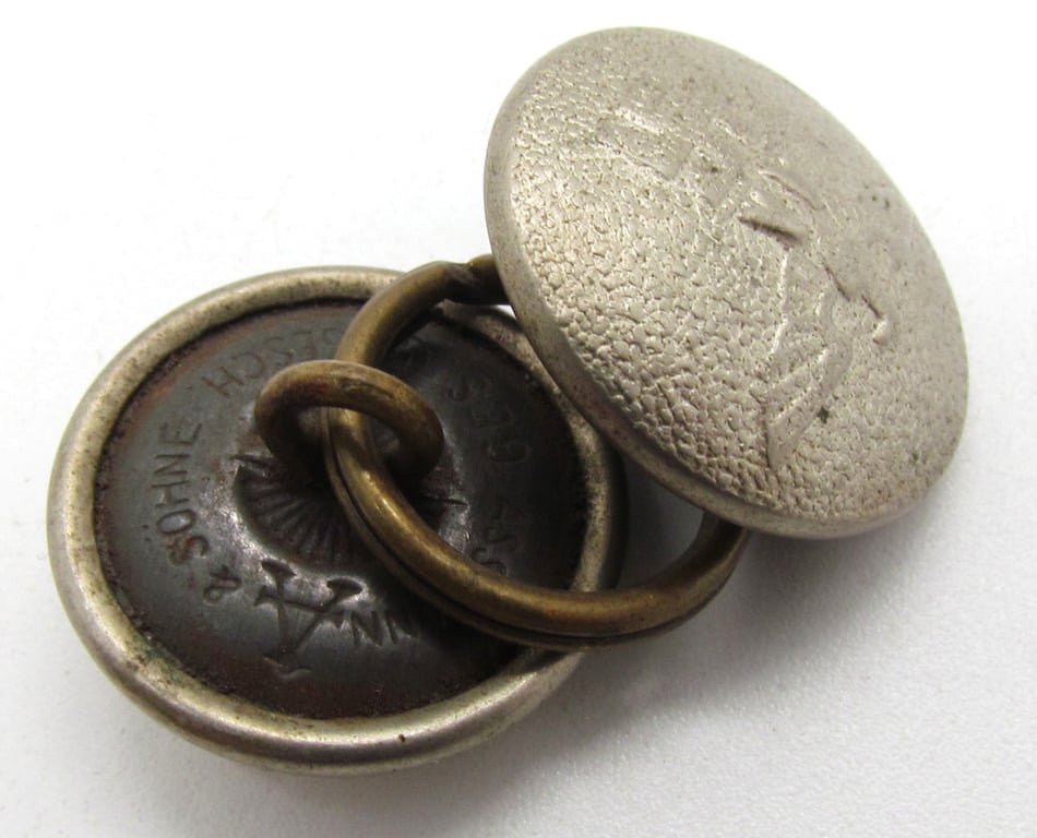 2 x Original German NSDAP (Nazi Party) Political Uniform Button