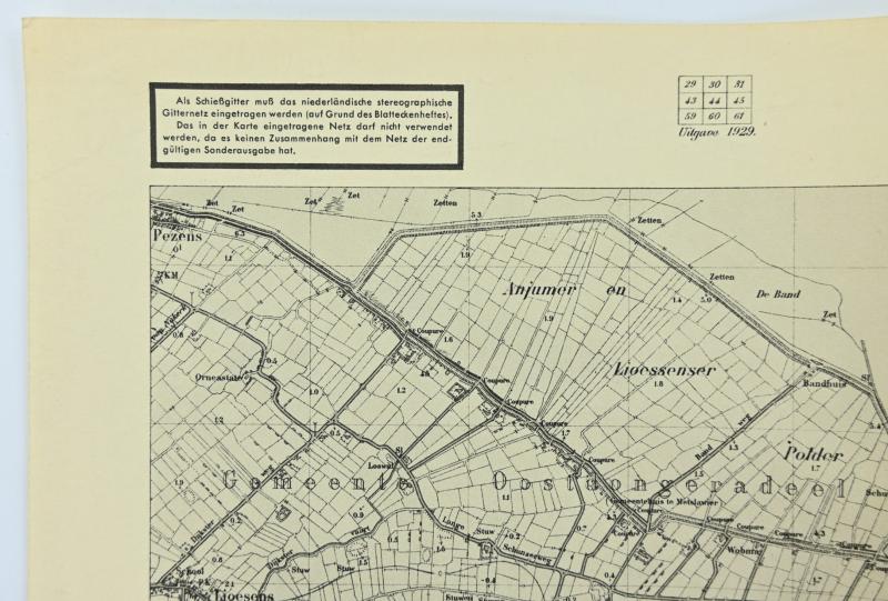 German Mapcard of 'Anjum' Holland