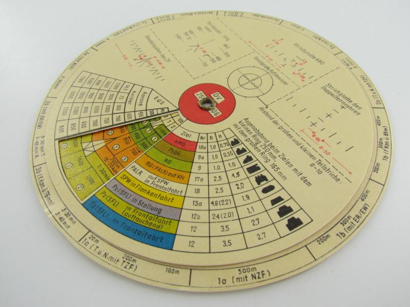 Wehrmacht Panzer shooting calculating disc...Rare!