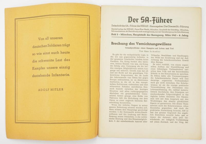 German NSDAP Magazine 'Der SA-Führer'