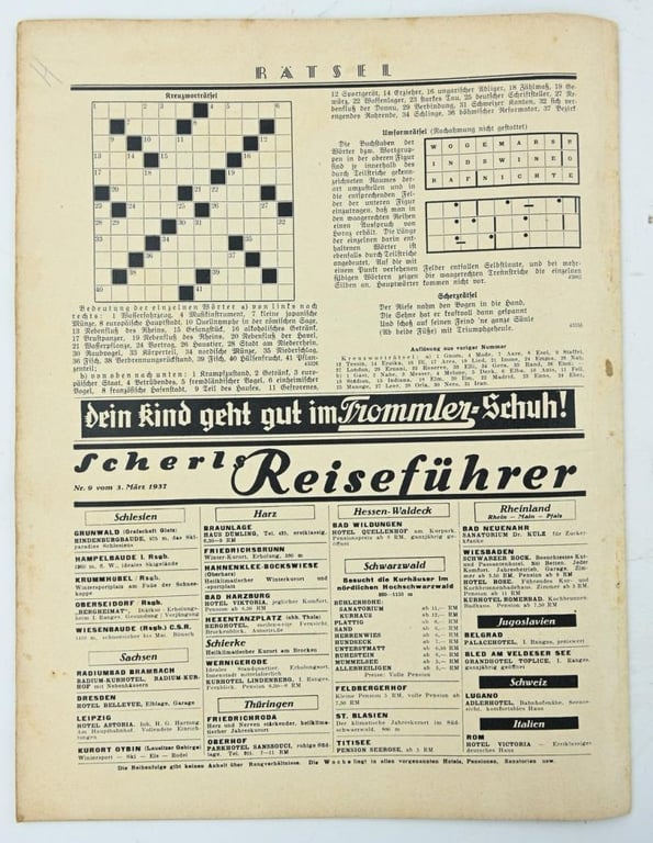 German Third Reich Magazine 'Die Woche' 1937