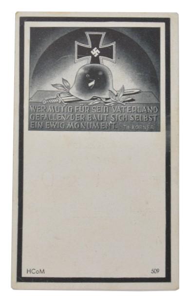 German WH GBJ Deathcard
