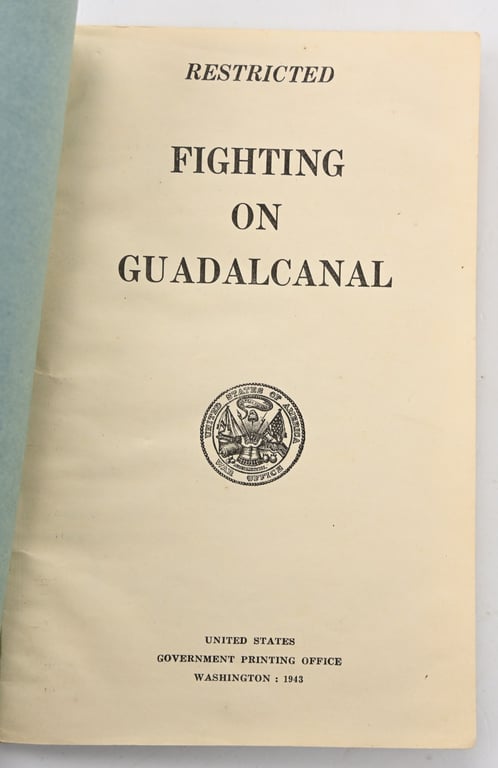 US WW2 Booklet Fighting on Guadalcanal 1943