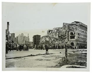 US WW2 Press Photo 'Bombed Berlin 1945'
