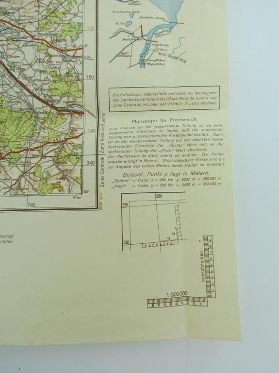 Deutsche Heereskarte Sonderausgabe 1.3 1940 Paris East