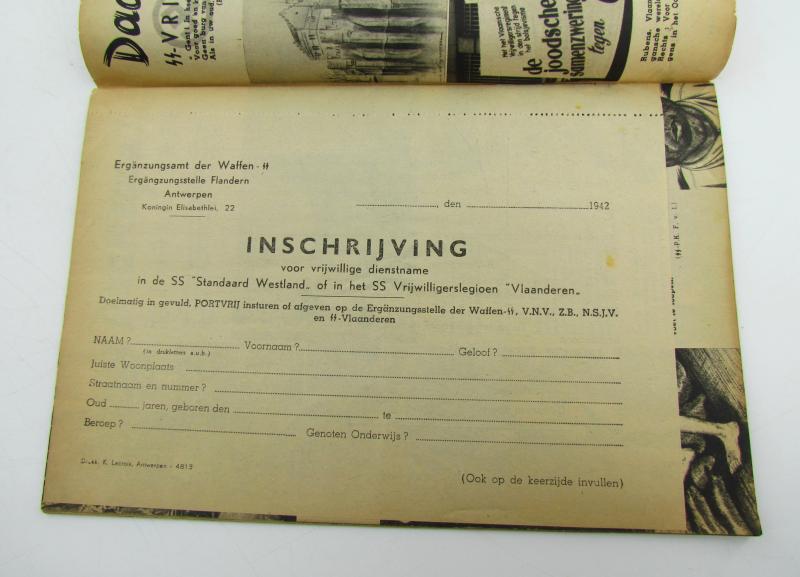 “Vlamingen op!” Waffen-SS Recruitment Brochure – Flanders, ca. 1941–1942