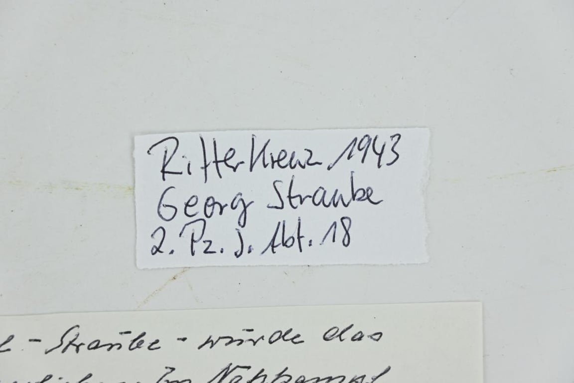 German WH Knight's Cross Awarded Picture 'Oberfeldwebel George Straube'