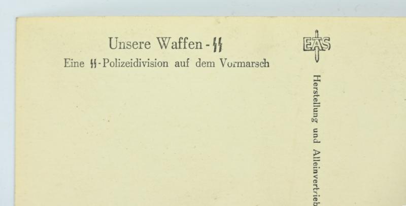 German Waffen-SS Kriegsberichter Postcard 'Unsere Waffen-SS'