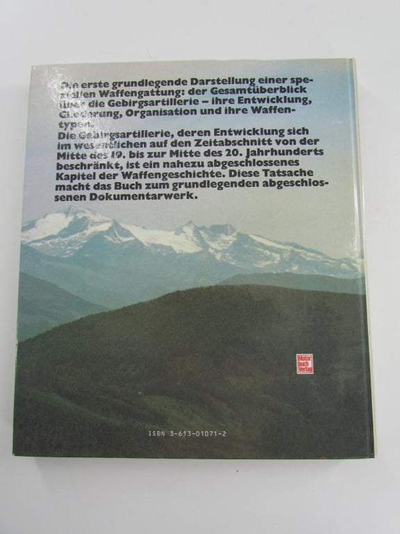 Book : Gebirgsartillerie : Geschichte, Waffen, Organisation.