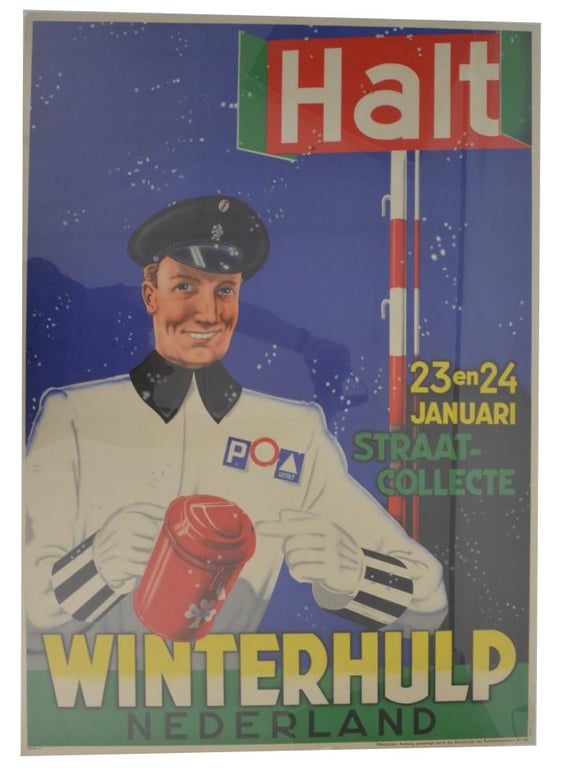 German/Dutch Winterhulp Poster