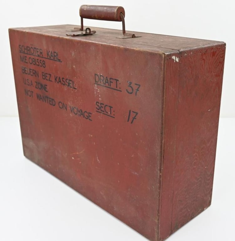 German WW2 POW Suitcase 'Karl Schröter'