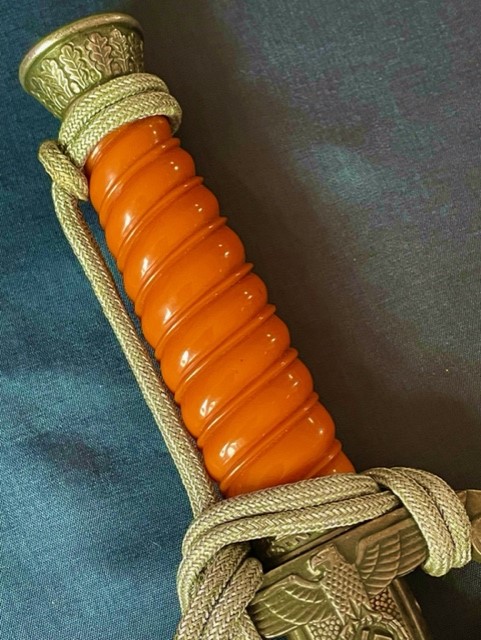 RARE GERMAN WWII ARMY OFFICERS DAGGER WITH SILVER WIRE KNOT BY PUMA SOLINGEN ADDITIONAL PHOTOS